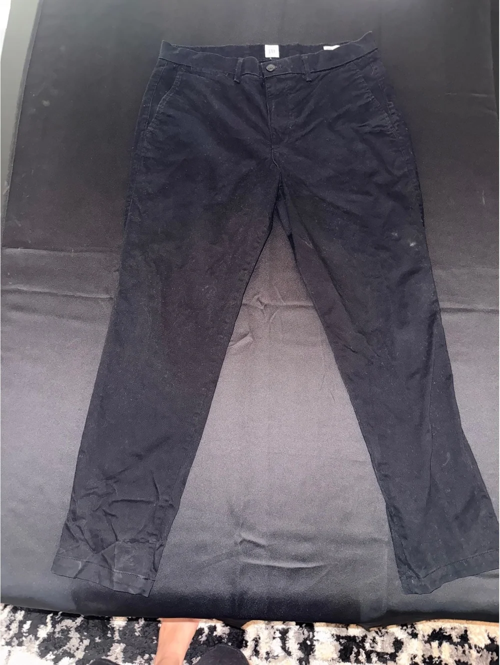GAP Black Straight Fit Chino Pants Size 34x30
